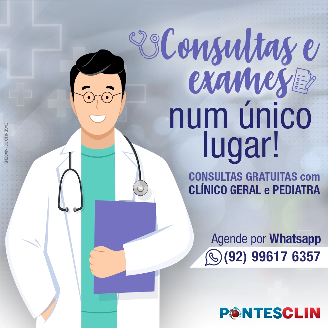 Na PONTESCLIN, você encontra CONSULTAS e EXAMES NUM ÚNICO LUGAR!